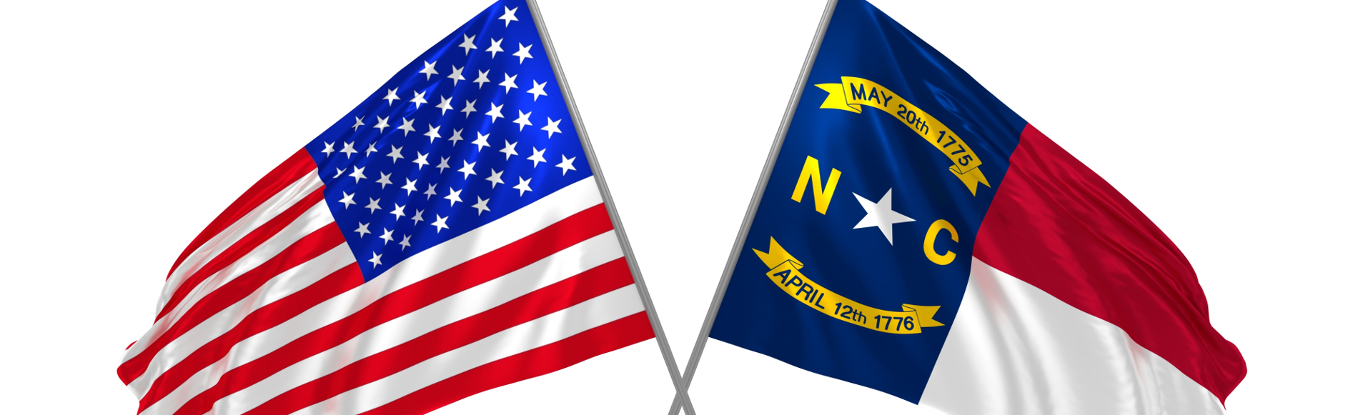 NC ans US flags