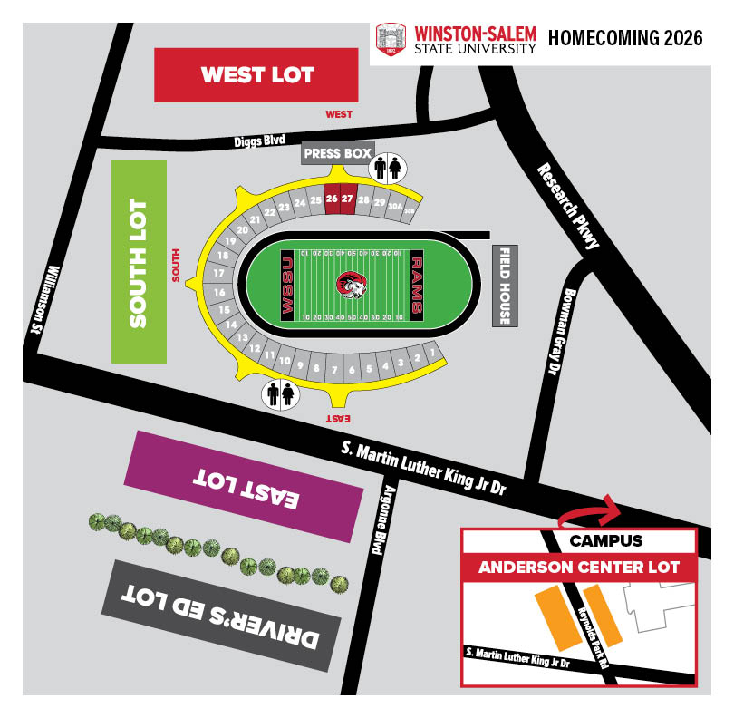 homecoming bowman gray parking map
