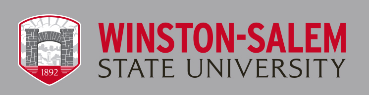 WSSU full-name logo with gray background