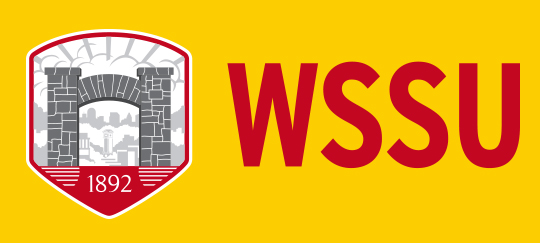 WSSU abbreviated h. logo yellow background