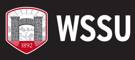 WSSU abbreviated h. logo black background
