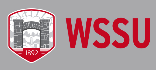 WSSU abbreviated h. logo gray background