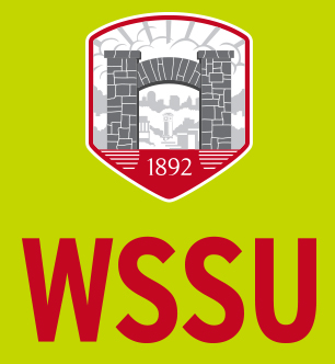 WSSU abbreviated v. logo with green background