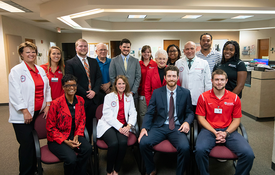 Group photo of students, faculty and Rep. Virginia Foxx