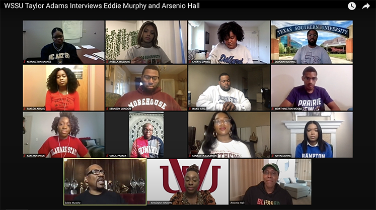 Zoom grid of HBCU students 