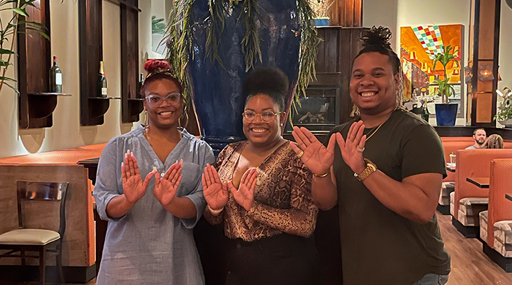 Three scholarship recipients. 