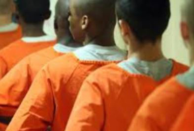 men wearing orange prison jumpsuits