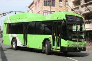 a green bus