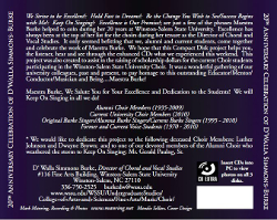 20th Anniversary Celebration back