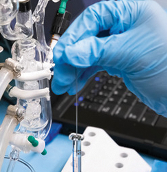 photo of a lab technician working