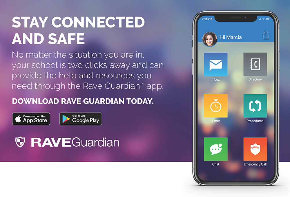 Stay Connected and Safe - AppStore or Google Play